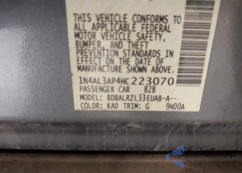 2017 Nissan Altima 2.5 Sl из США, поврежденный, VIN 1N4AL3AP4HC223070